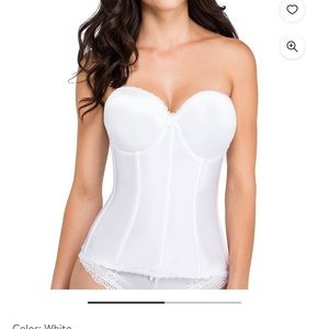 VaBien NWT White 40DDD Women’s Longline Convertible Bustier. Adjustable.